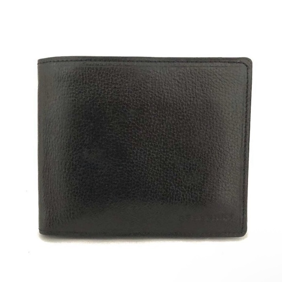 ✨🛍️ Burberry Black Leather and Nova Check Bifold Wallet - Picture 1 of 3